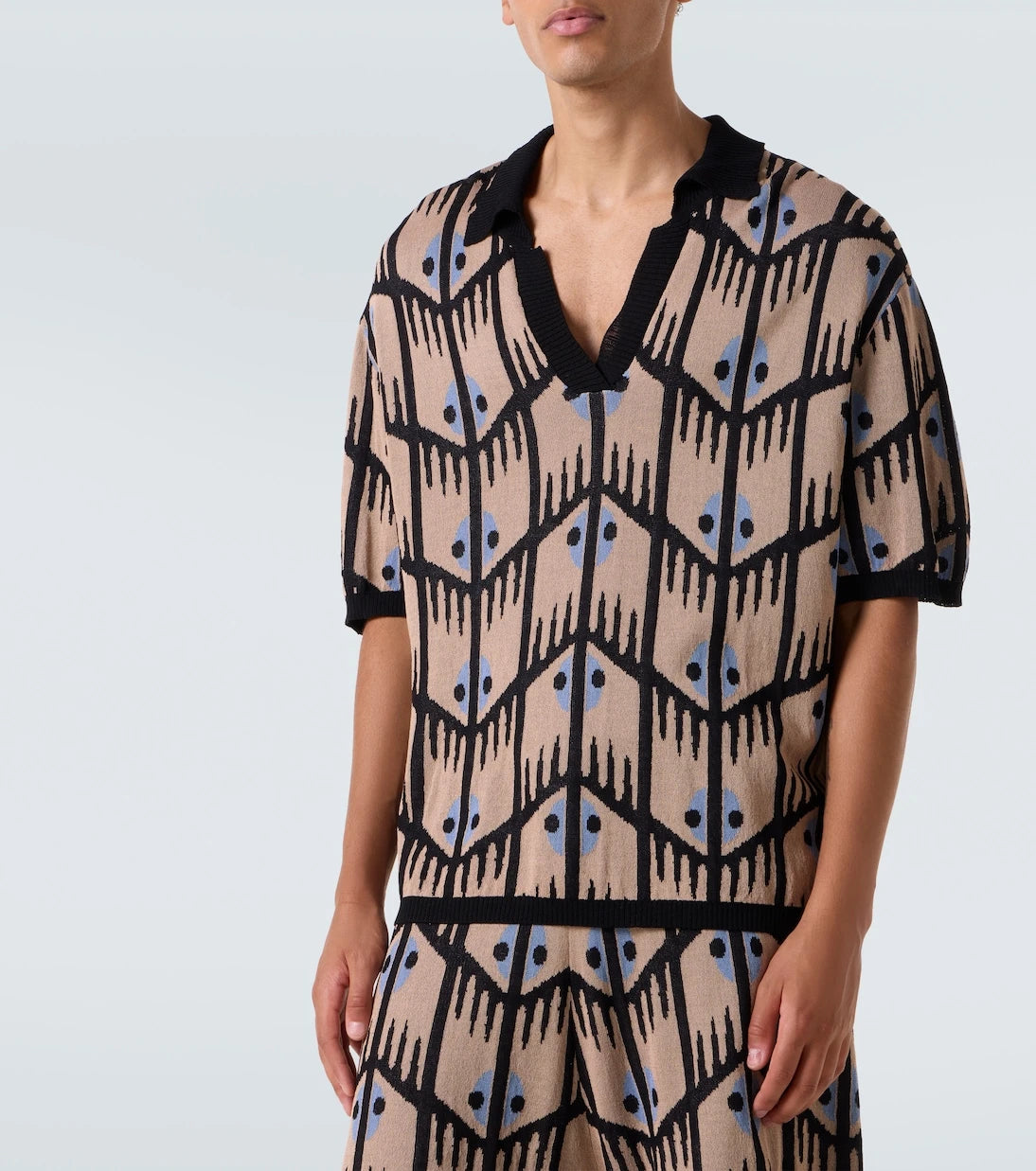 Commas - Jacquard polo shirt