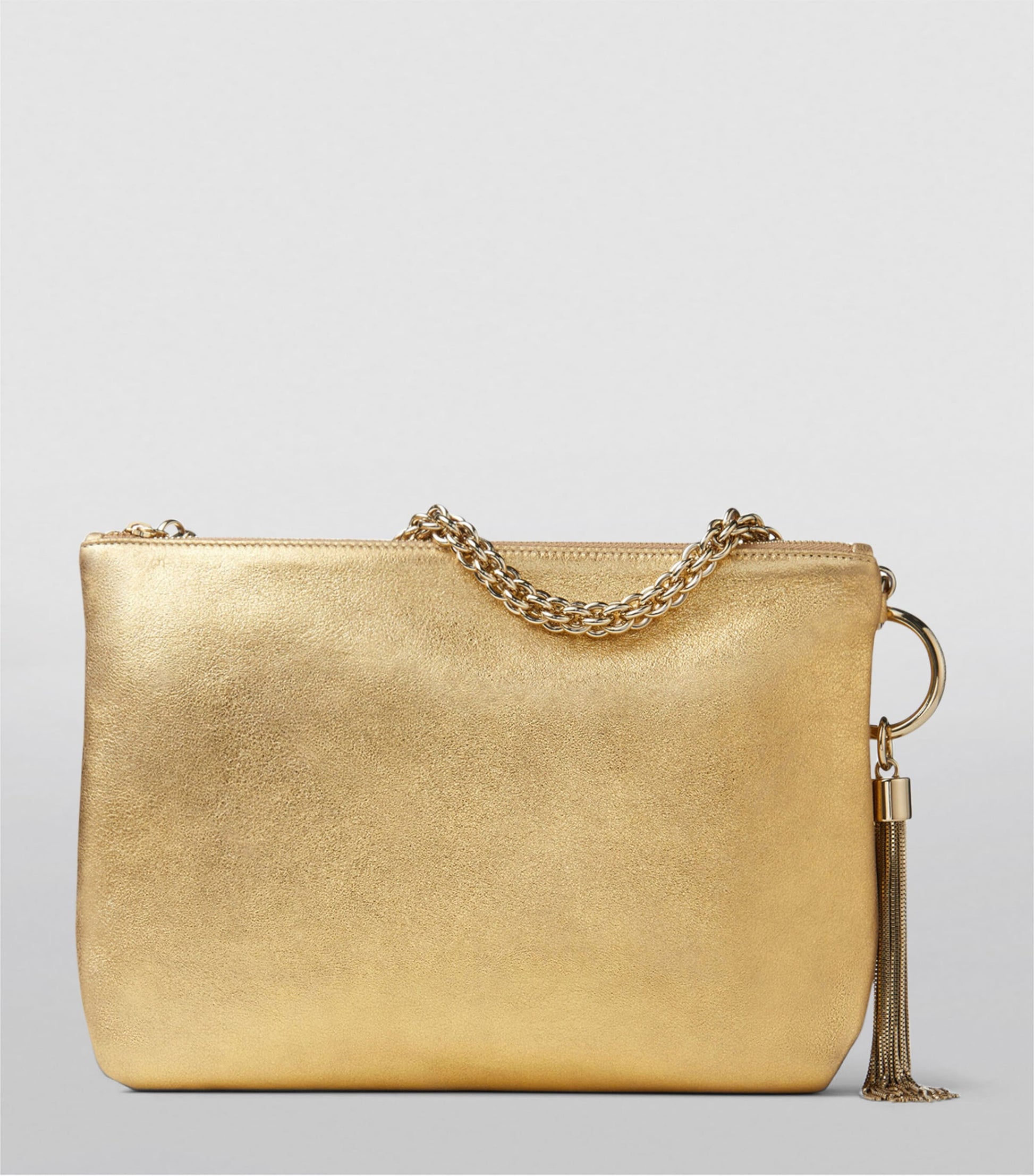 Jimmy Choo Gold Metallic Callie Clutch Bag