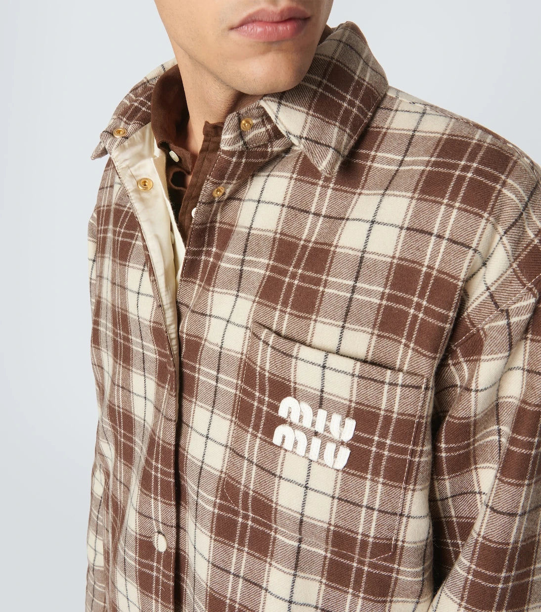 Miu Miu - Checked virgin wool jacket