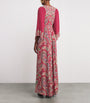 Etro Pink Crepe de Chine Paisley Maxi Dress