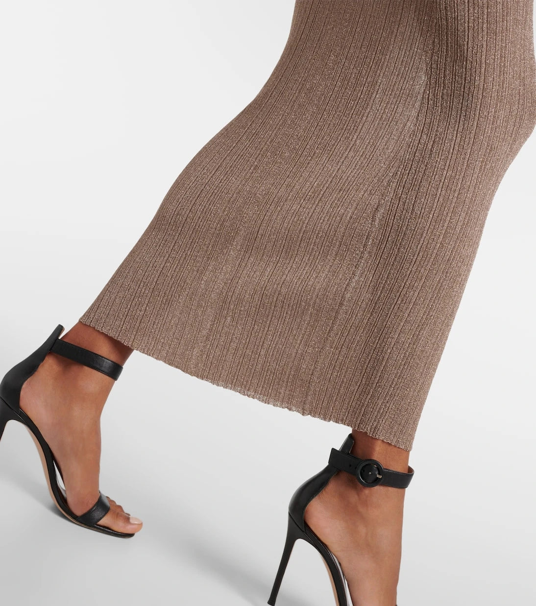 Aya Muse - Scarf-detail lamé maxi dress
