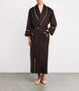 Daniel Hanson Brown Cashmere Silk-Lined Robe