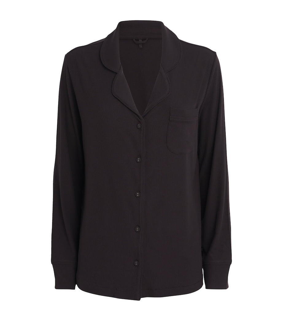 Skims Burgundy Soft Lounge Ribbed Pyjama Set