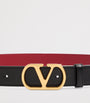 Valentino Garavani Black Reversible VLogo Signature Belt