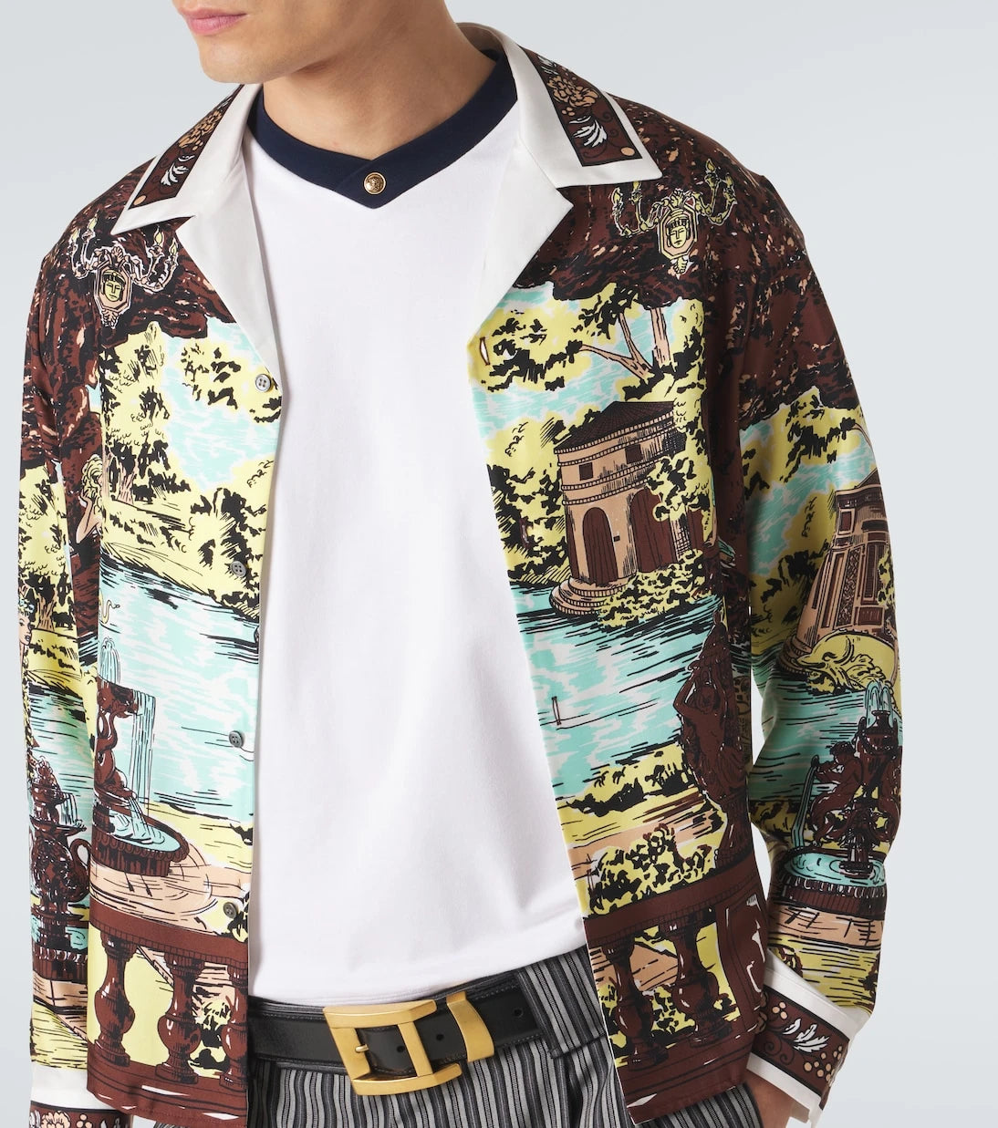Versace - Printed silk shirt