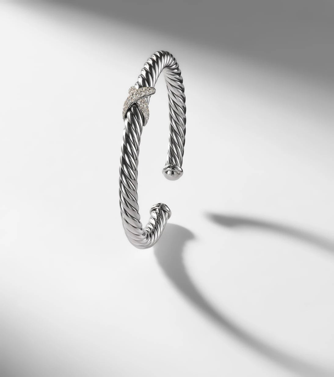 David Yurman - Cable Flex® 925 sterling silver bracelet with diamonds