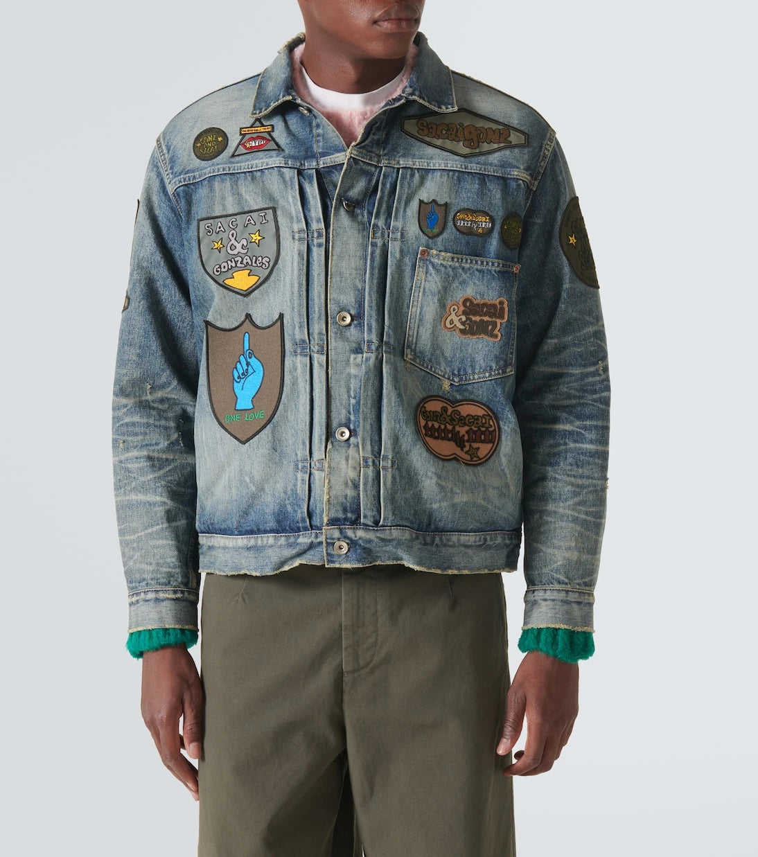 Sacai - x Mark Gonzales denim jacket