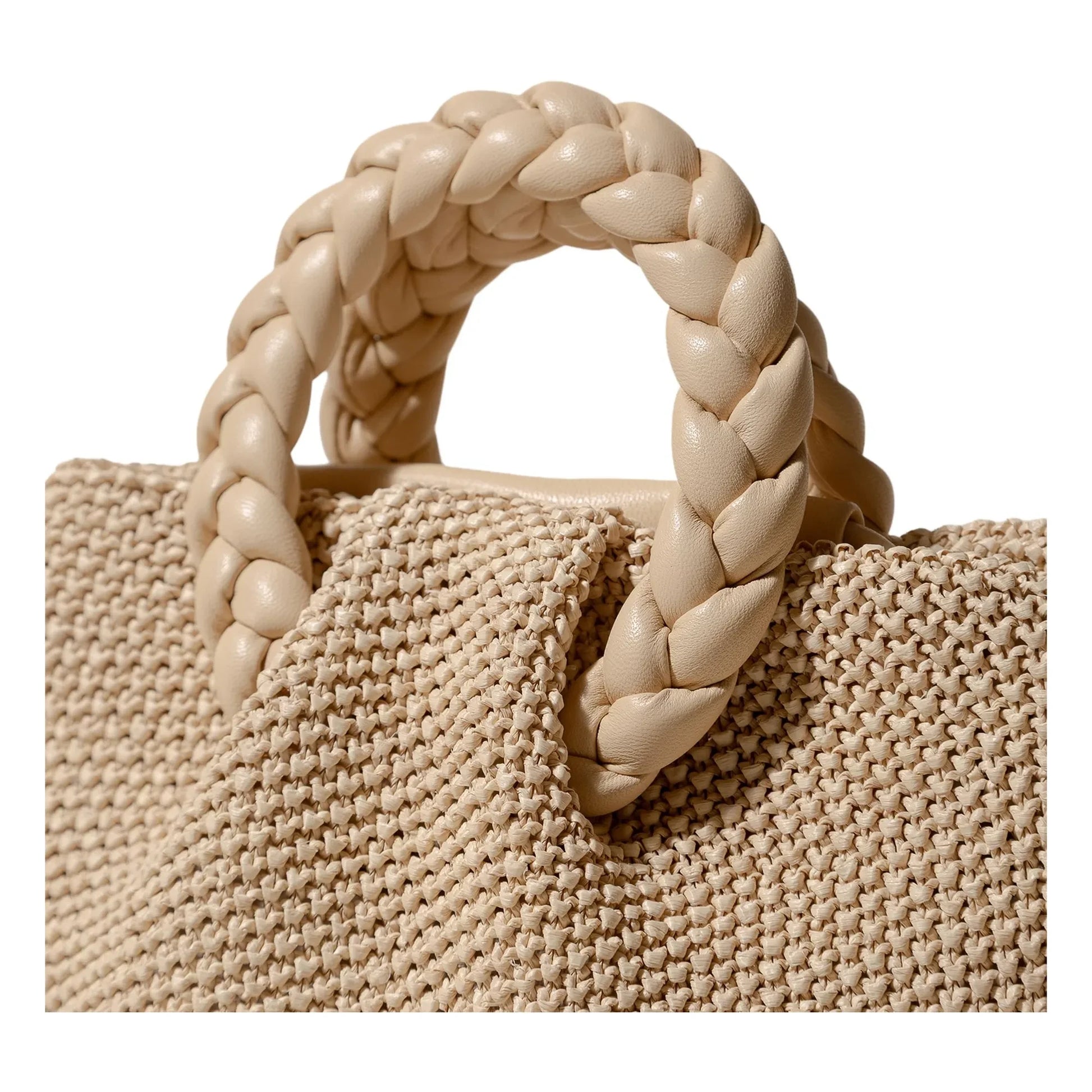 Hereu - Bag Bombon M Soft Raffia | Beige