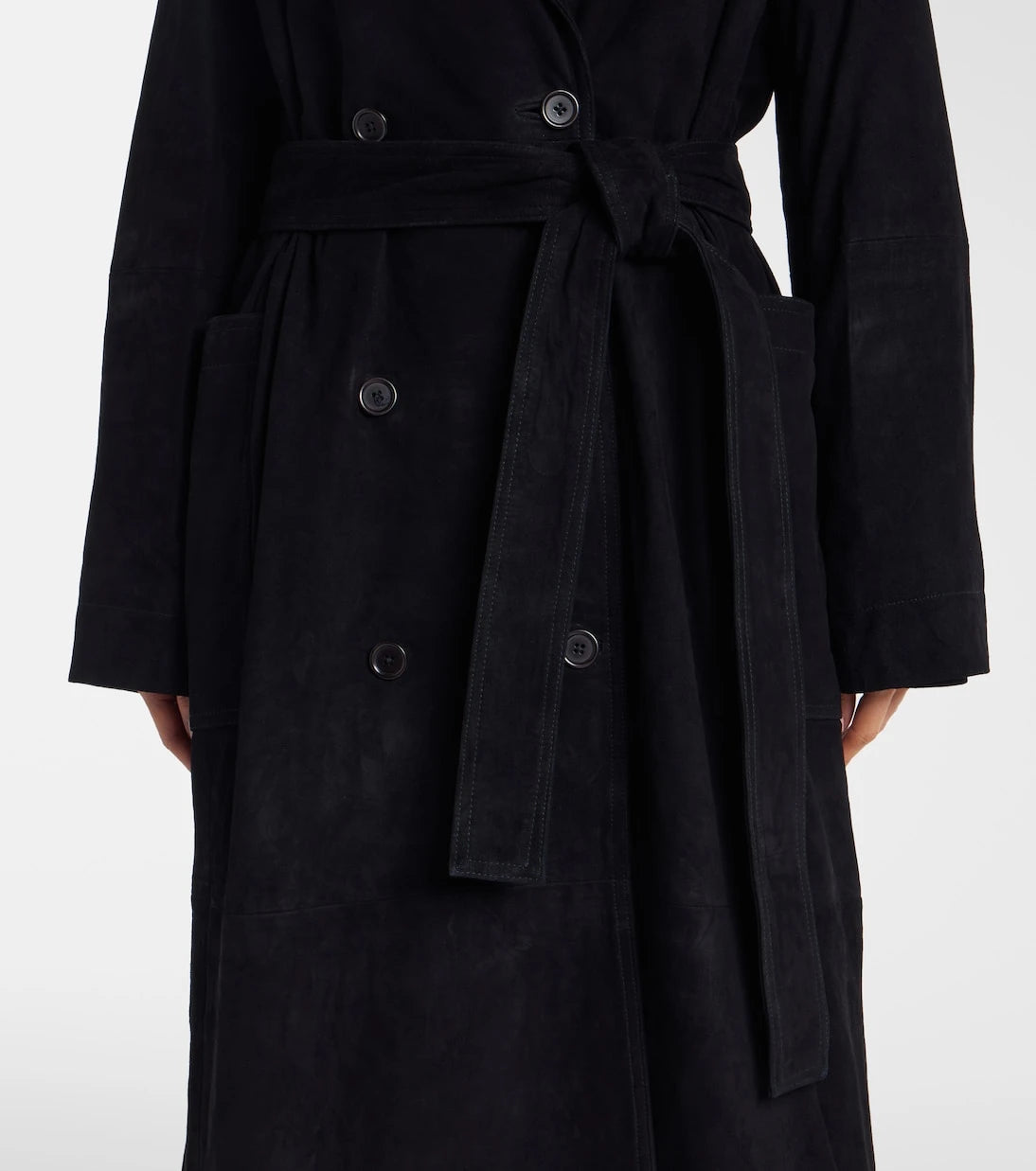 Róhe - Suede wrap coat