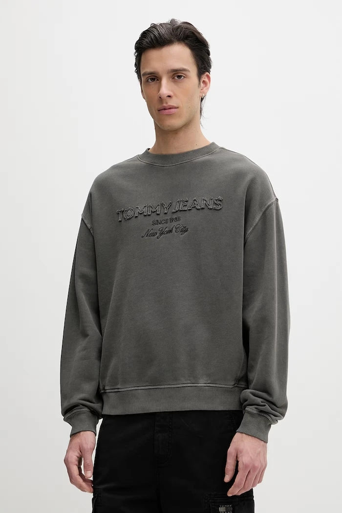 Tommy Jeans erkek pamuklu sweatshirt