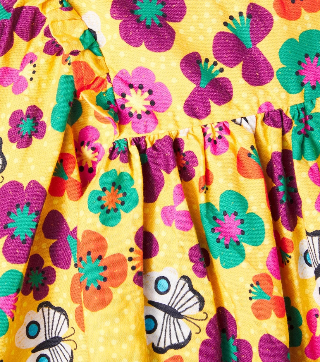 Fábula - Printed ruffle-trimmed cotton dress