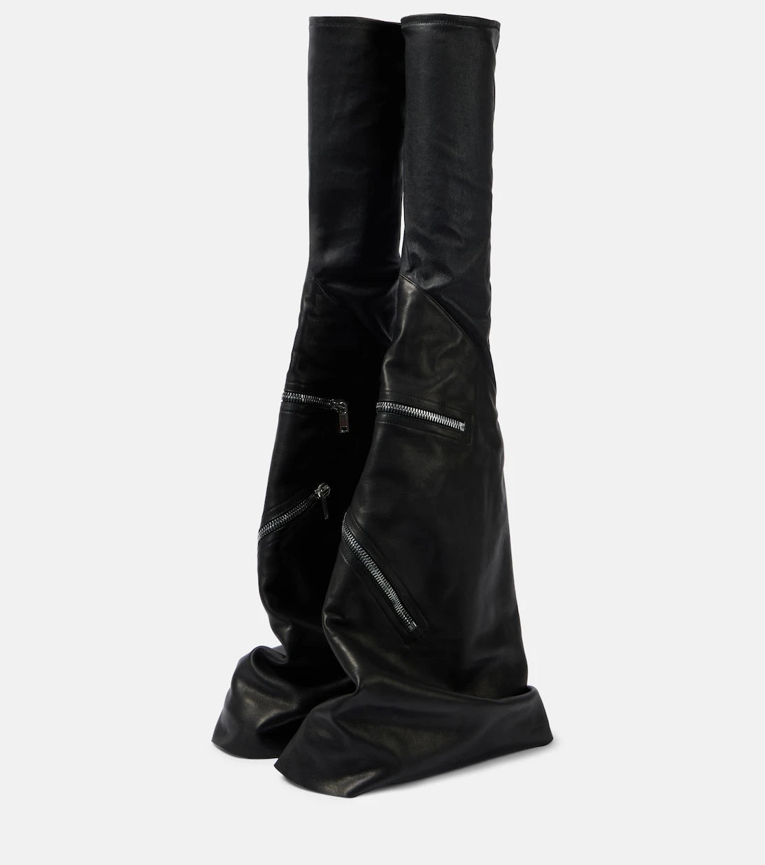 Rick Owens - Cargoflares leather knee-high boots