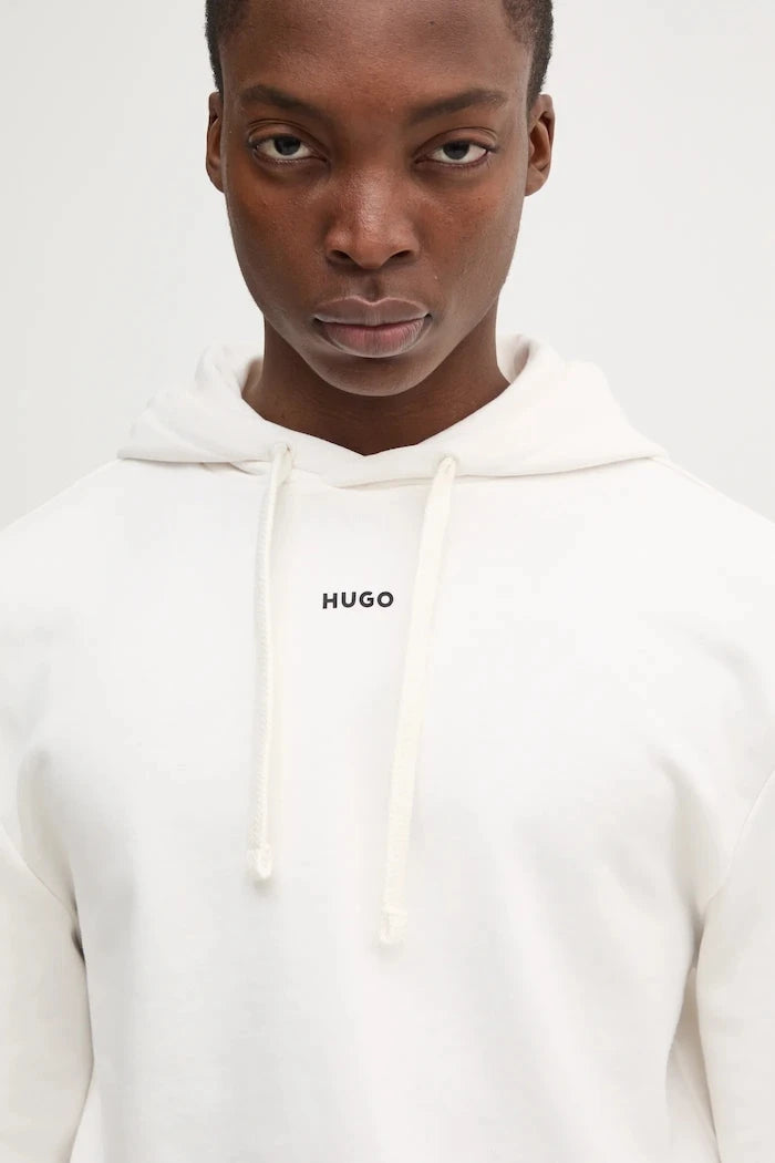 HUGO kapüşonlu erkek pamuklu sweatshirt Dapo
