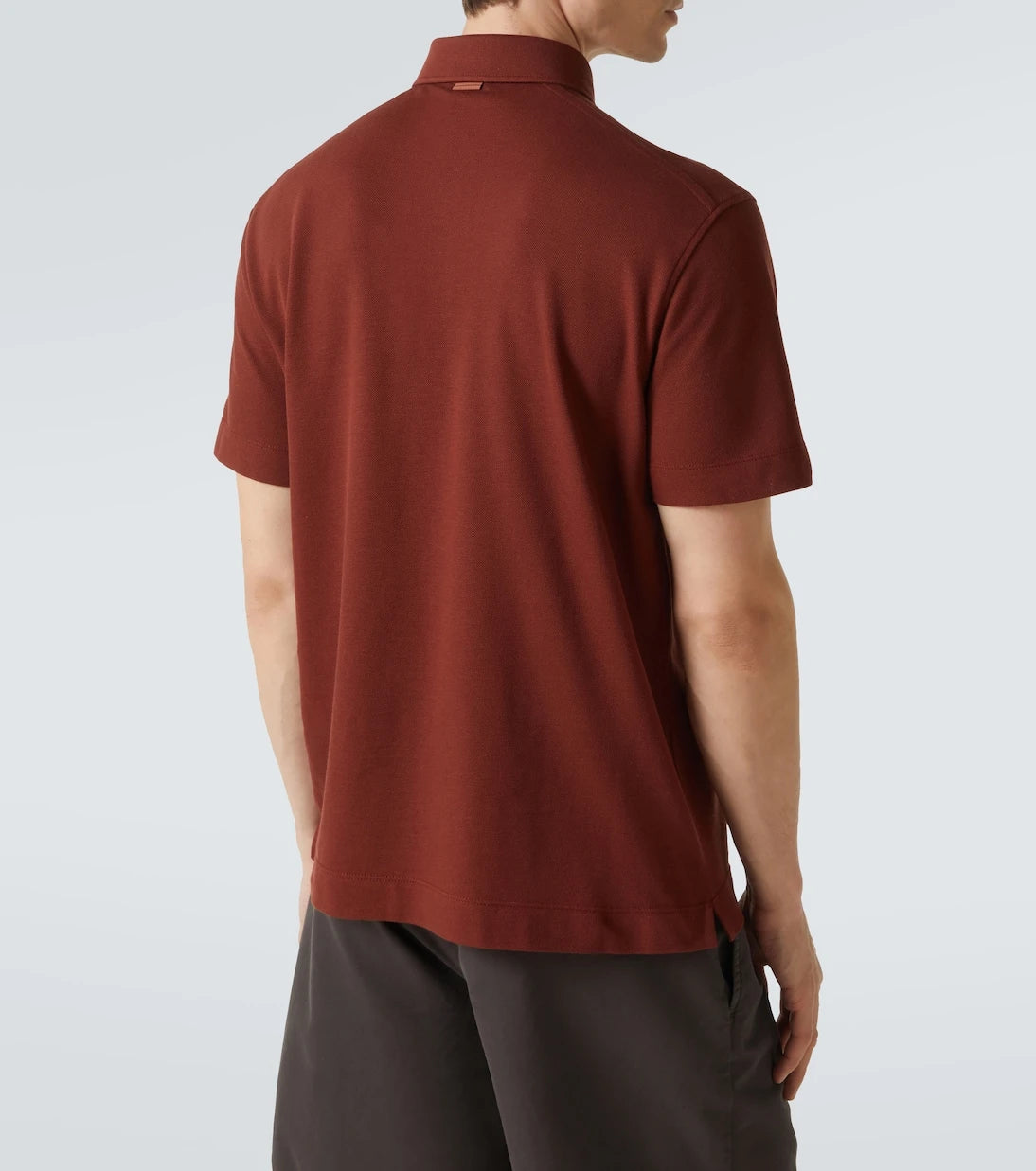 Zegna - قميص بولو من قطن البيكيه