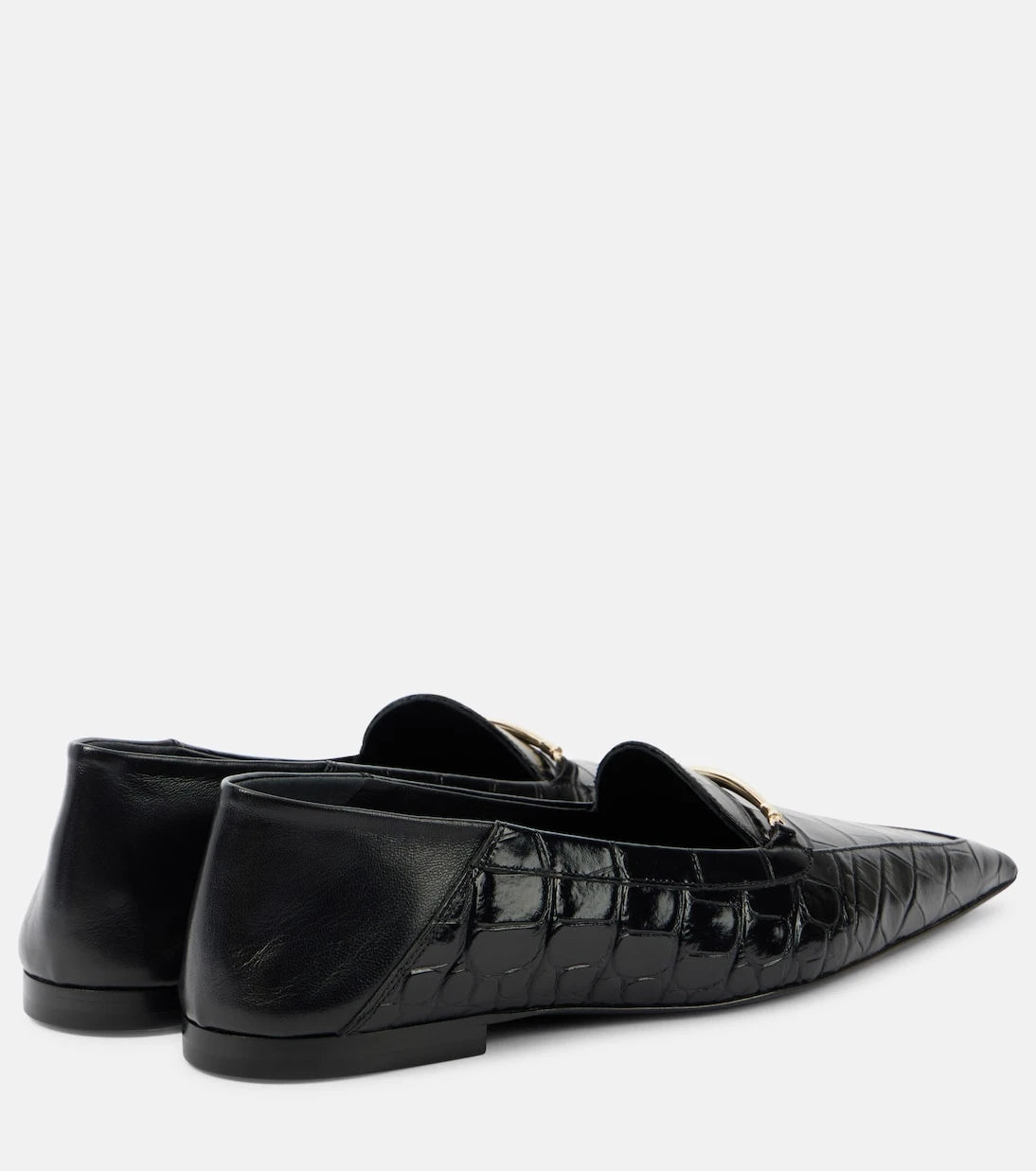 Victoria Beckham - Morsetto croc-effect leather loafers