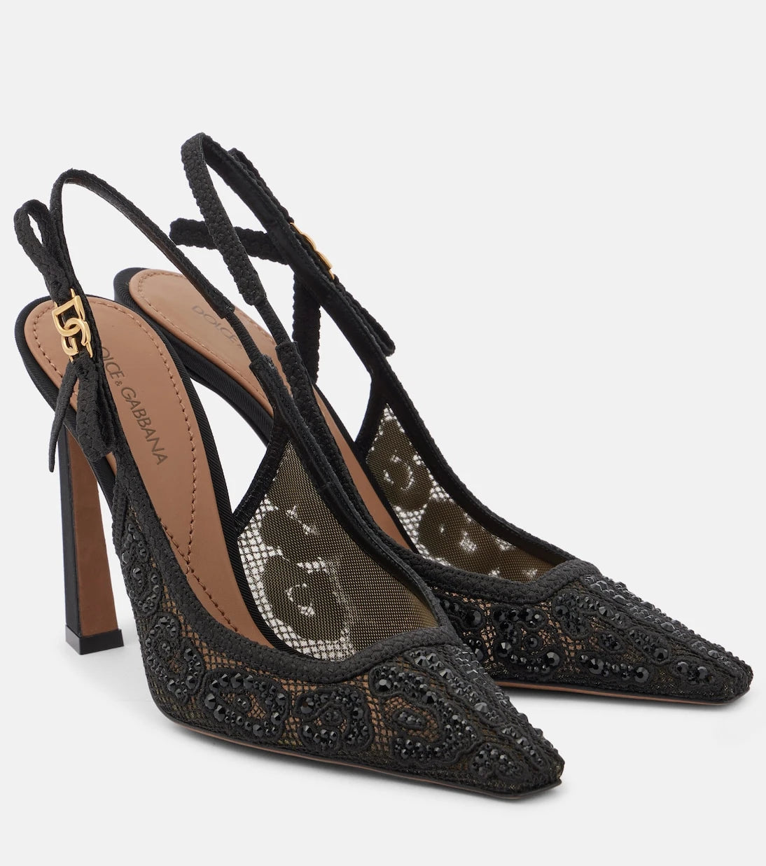 Dolce&Gabbana - حذاء كلاسيكي بكعب عالٍ ومزين DG