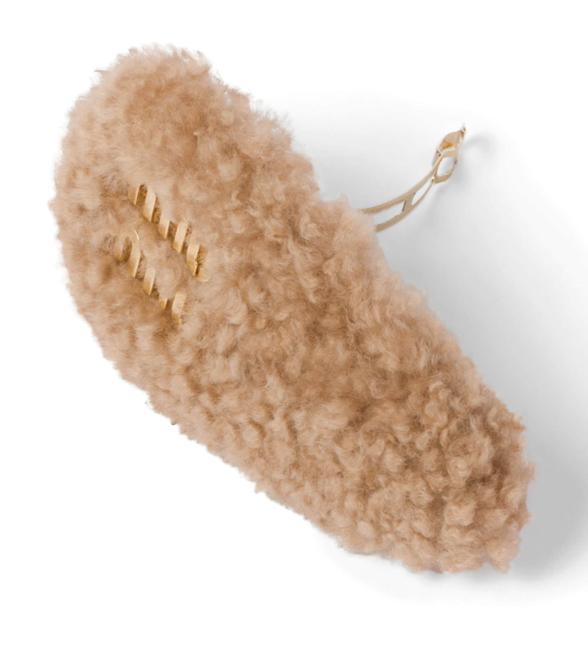 Shearling Logo Hair Clip