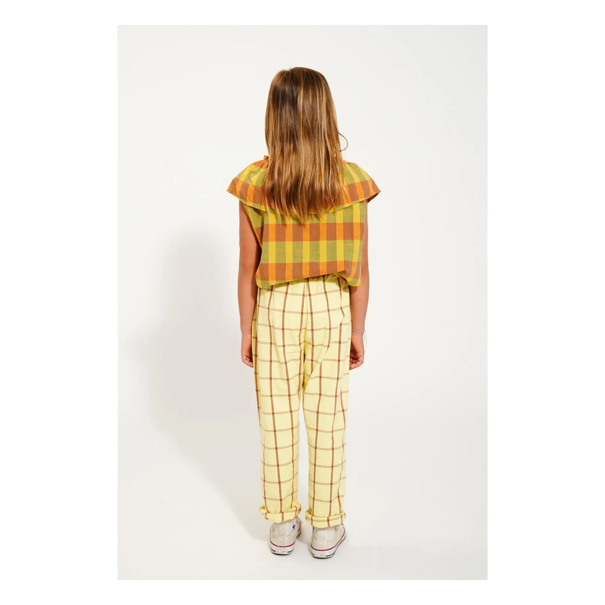 Piupiuchick - Carreaux Pants  | Pale yellow