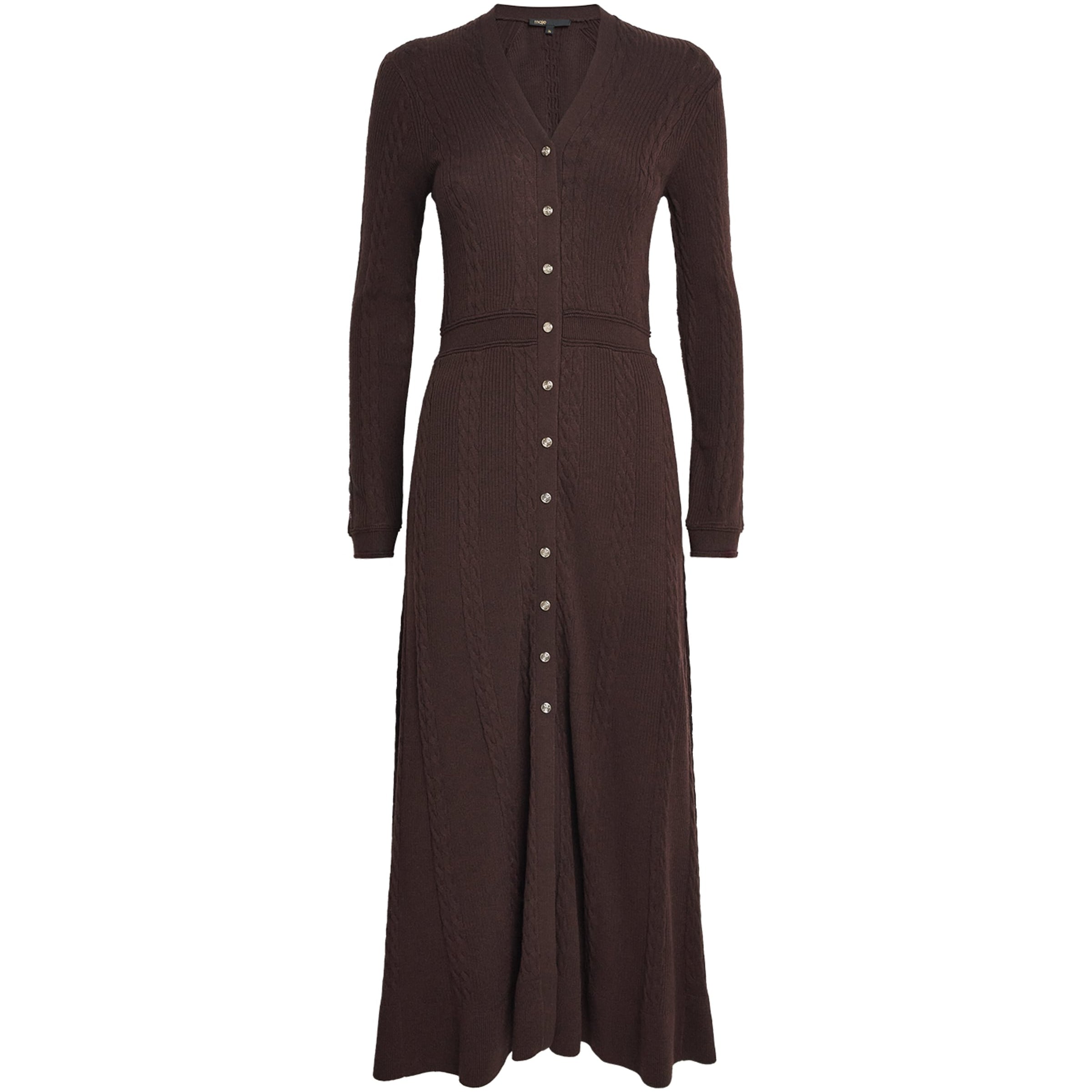 Cable Knit Maxi Dress BROWN
