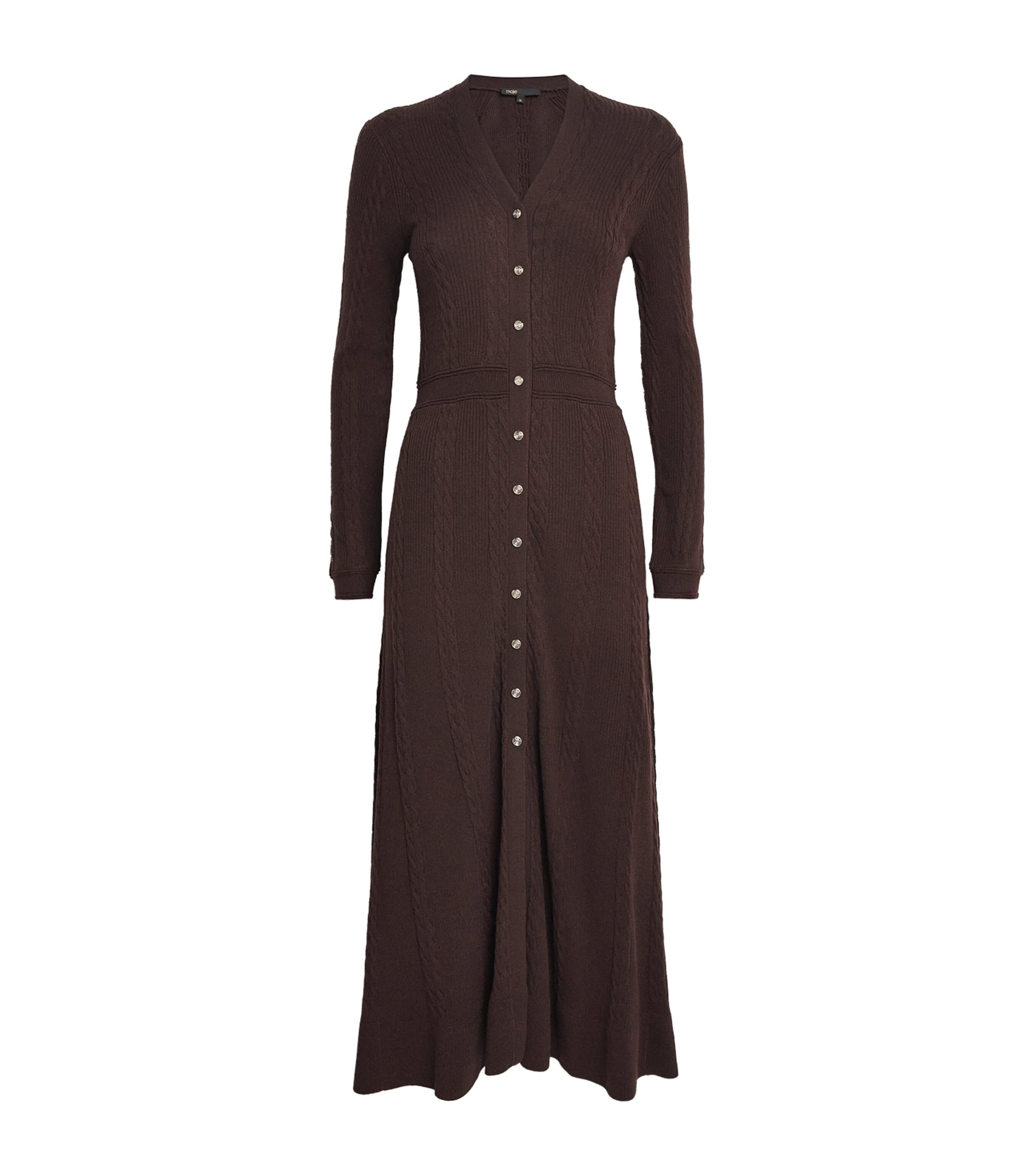 Cable Knit Maxi Dress BROWN