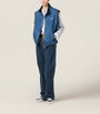 Miu Miu Blue Denim Logo Vest