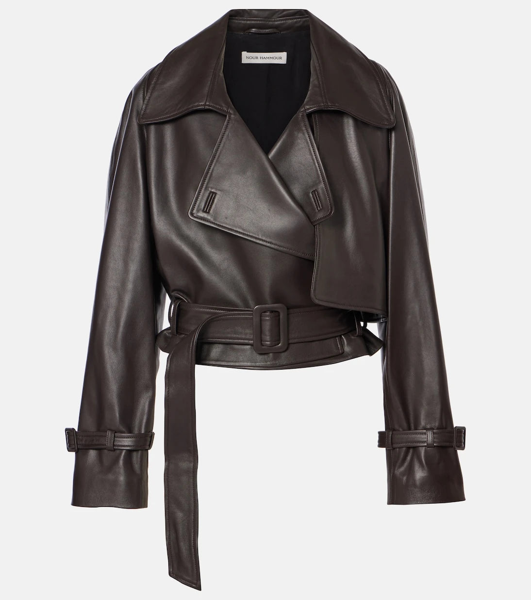 Nour Hammour - Hatti leather biker jacket