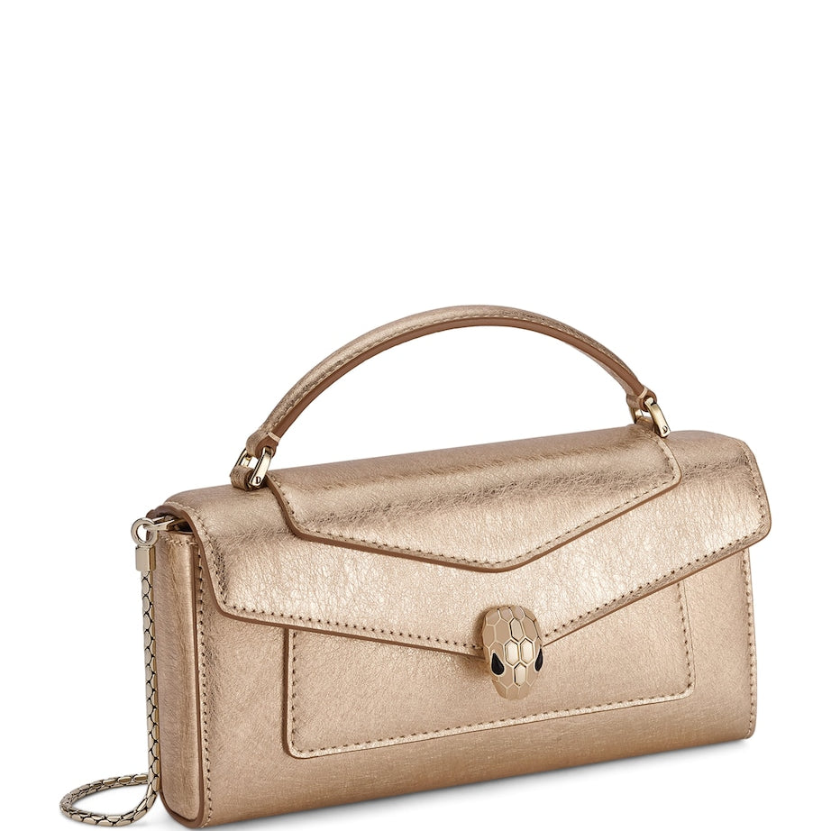 Gold Serpenti Forever Cross-Body Phone Bag