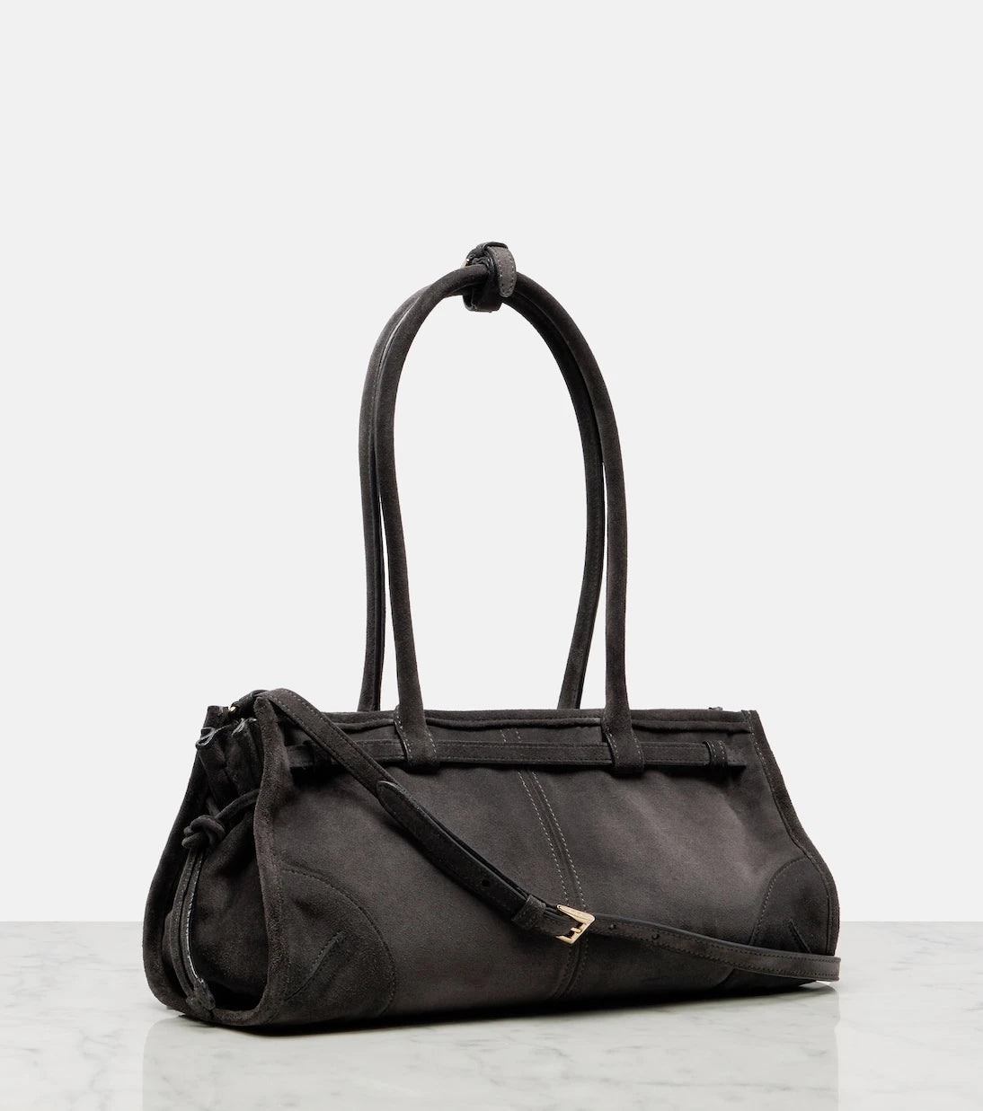 Prada - Prada Bonnie Medium suede shoulder bag