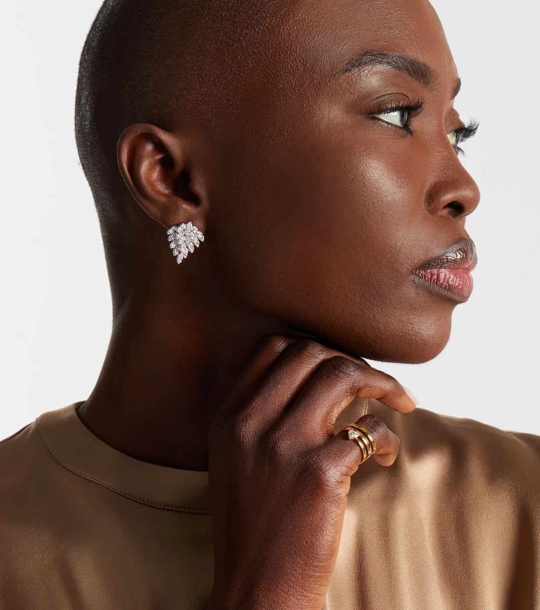 Anita Ko - Nowflake 18kt white gold earrings with diamonds