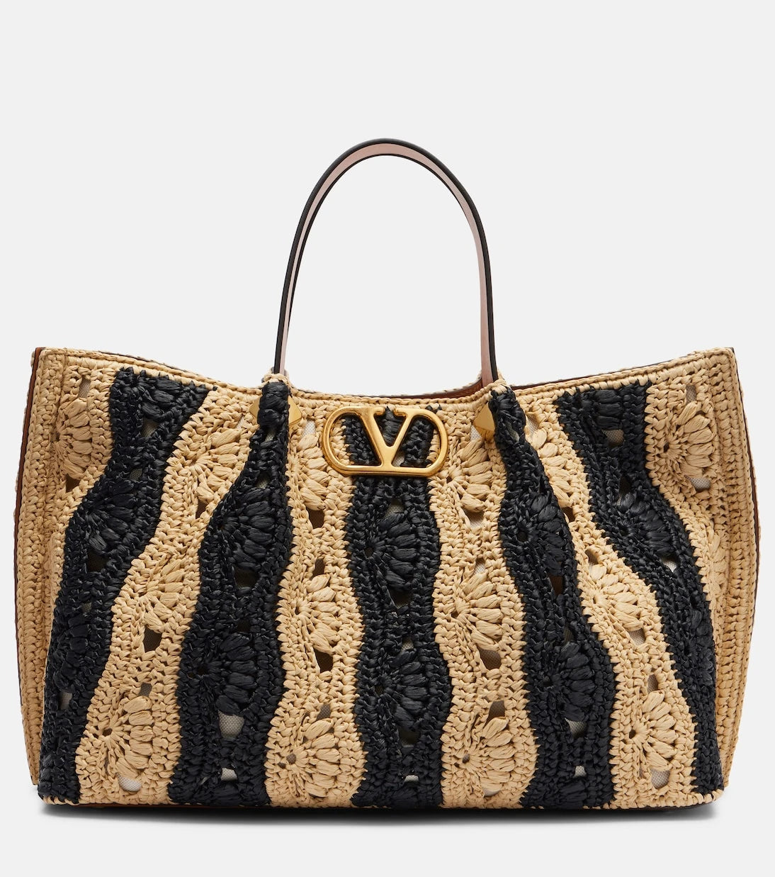 Valentino Garavani - VLogo Medium raffia tote bag