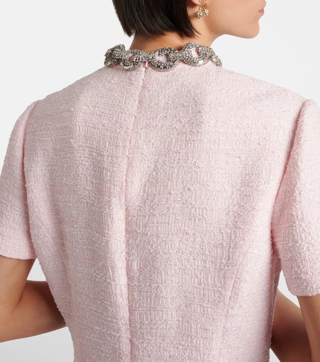 Valentino - Embellished tweed minidress