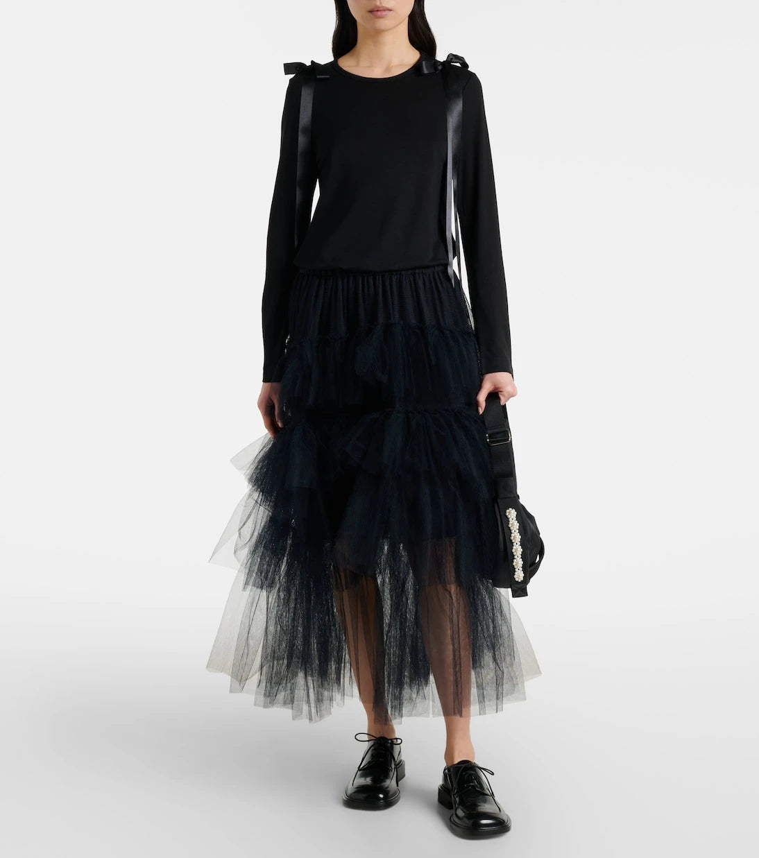 Simone Rocha - Bow-detail jersey top