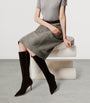 Christian Louboutin Brown Miss Z Botta Suede Knee-High Boots 80