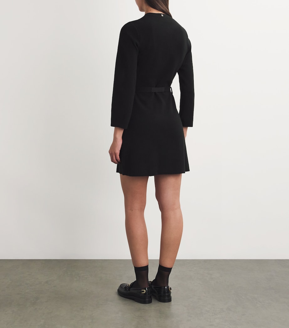 Black Knitted Cape Dress