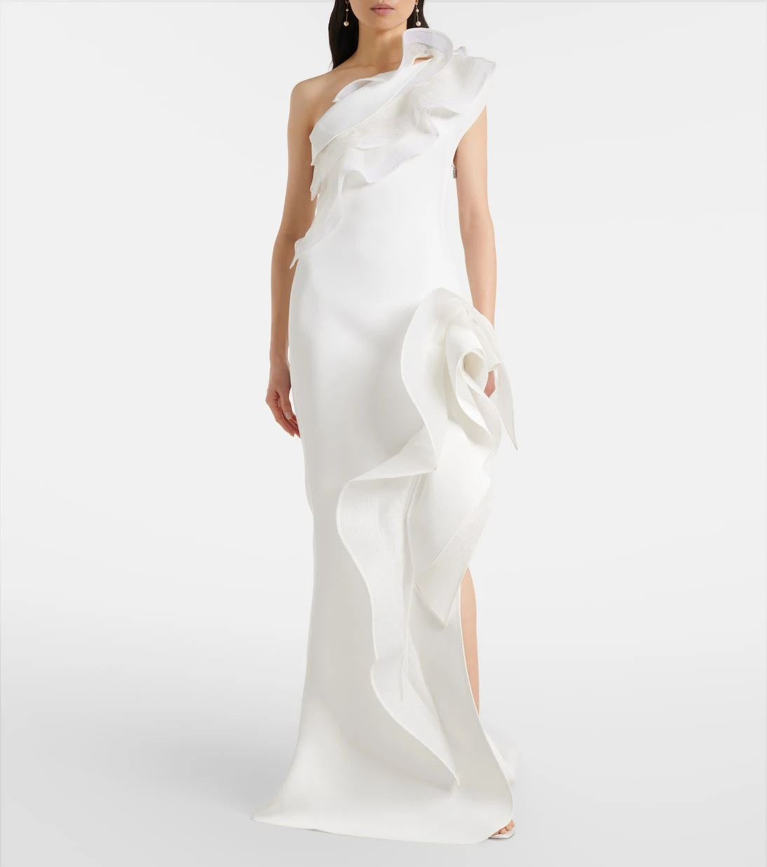 Maticevski - Excitement ruffled one-shoulder gown