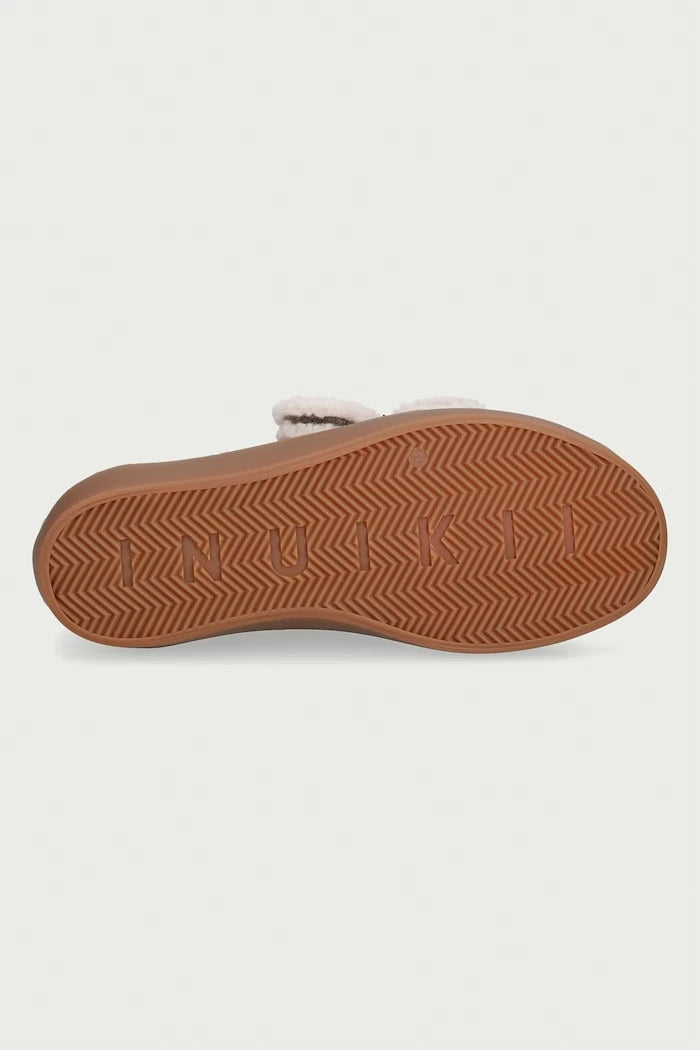Inuikii Shearling Low Velcro Buckle süet kadın sneaker