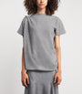 Fabiana Filippi Wool-Silk-Cashmere Brooch-Detail T-Shirt