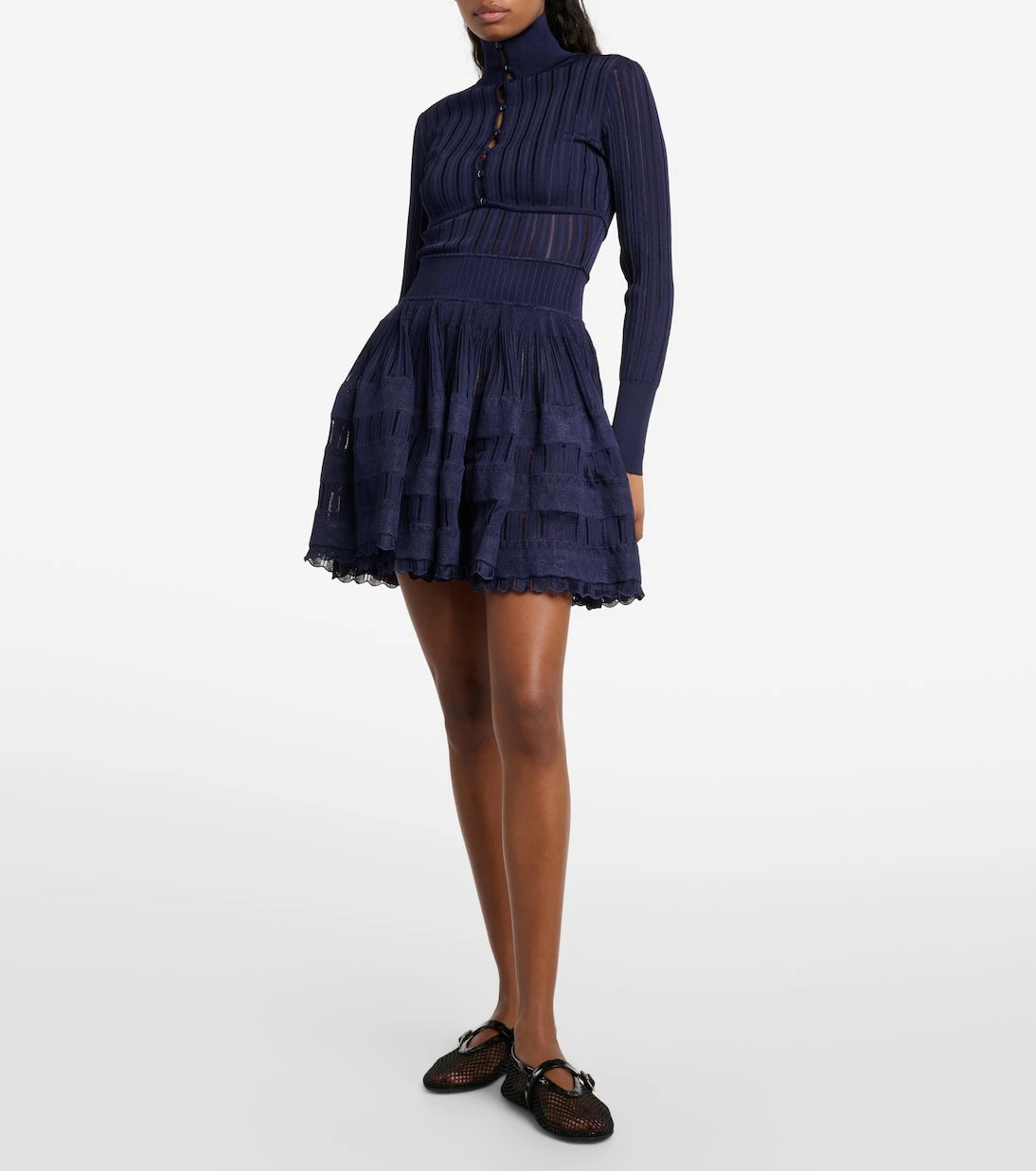 Alaïa - Ribbed-knit minidress