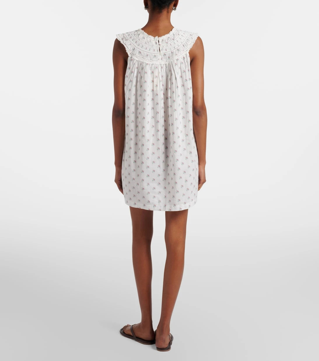 Dôen - Verity floral embroidered cotton minidress