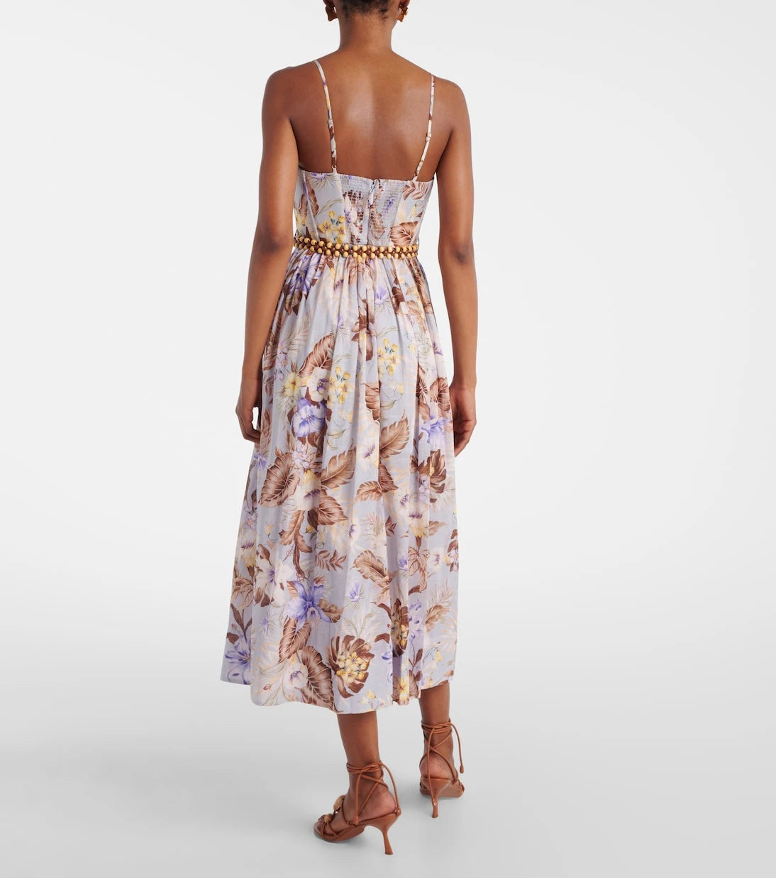 Zimmermann - Rhiannon floral cotton bustier dress