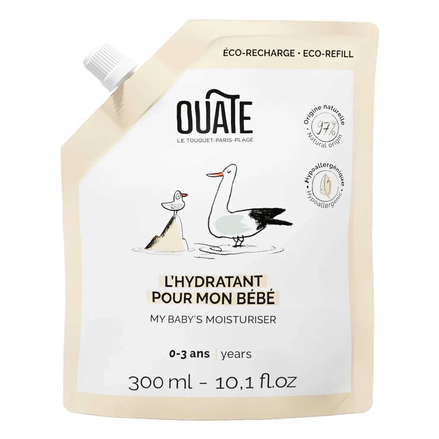 Ouate - Moisturizing care for my baby - refill - 300 ml