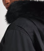 Yves Salomon Black Waterproof Fur-Trim Parka Coat