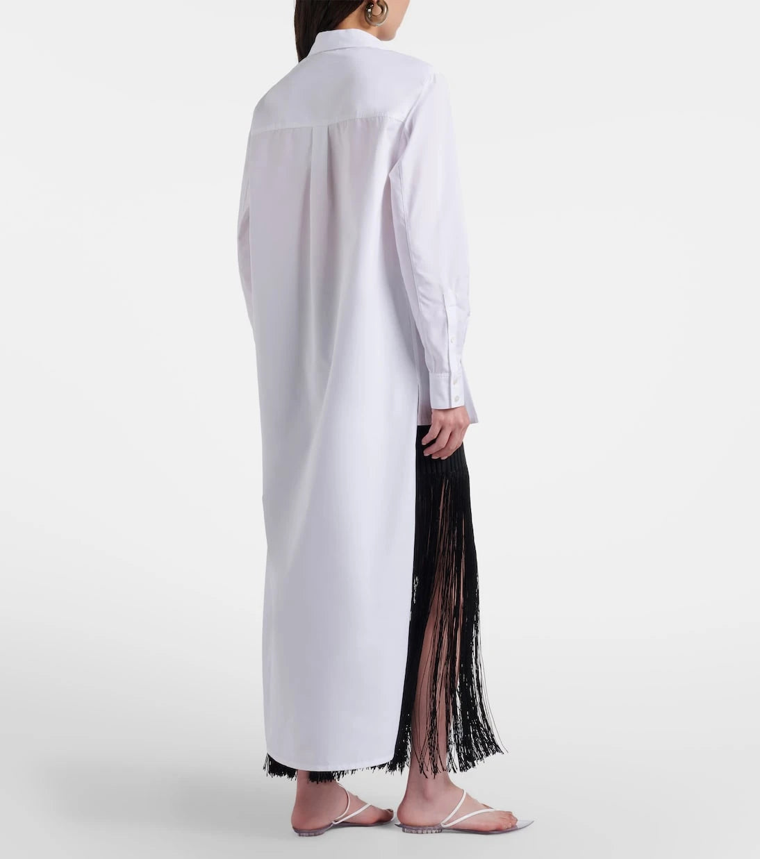 Alaïa - Asymmetric cotton poplin shirt