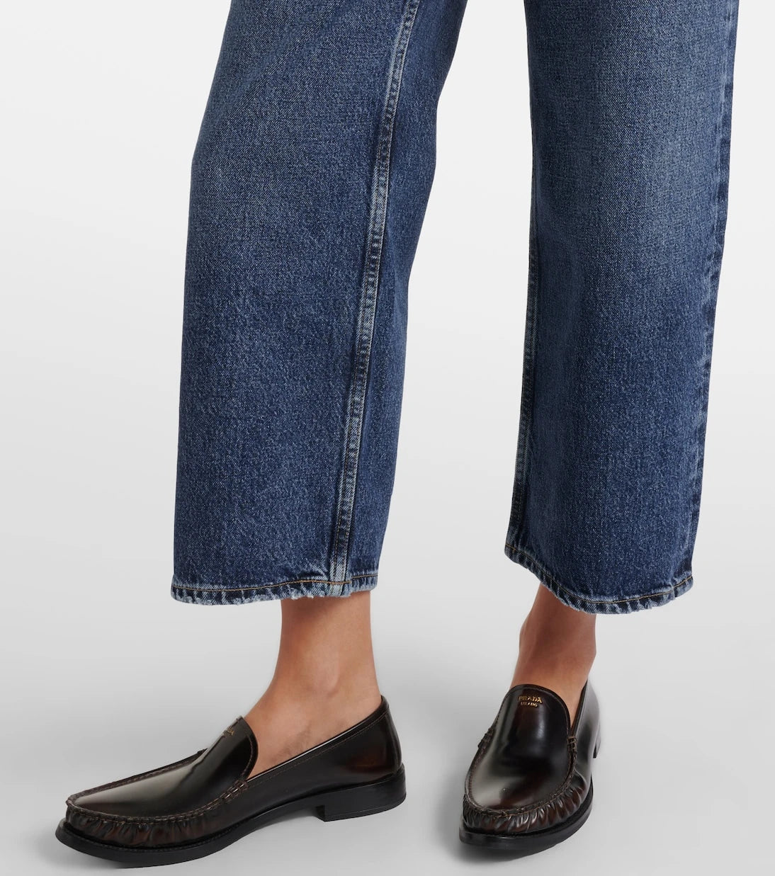 Agolde - Arc cropped mid-rise wide-leg jeans