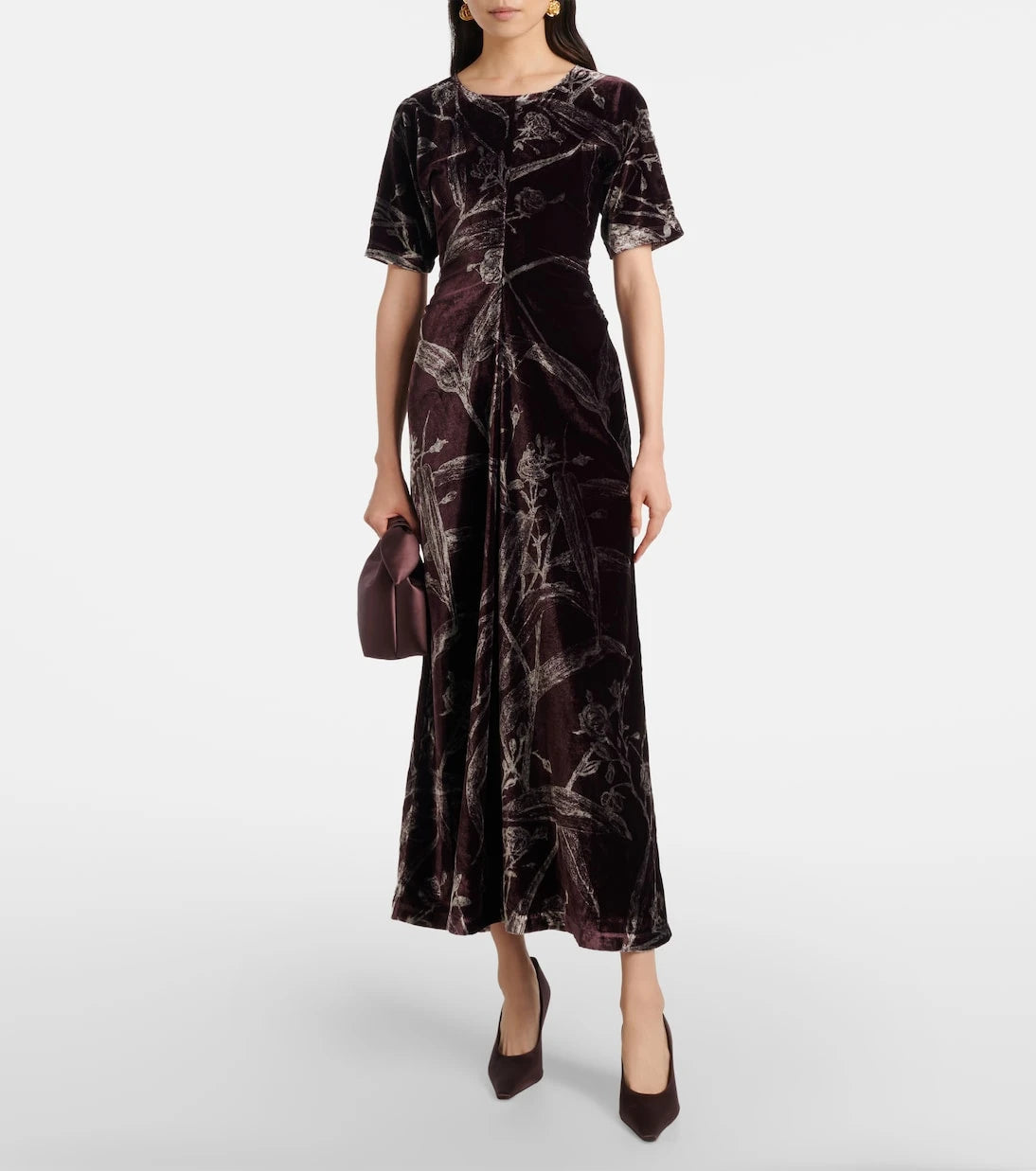 La DoubleJ - Angelica printed satin midi dress