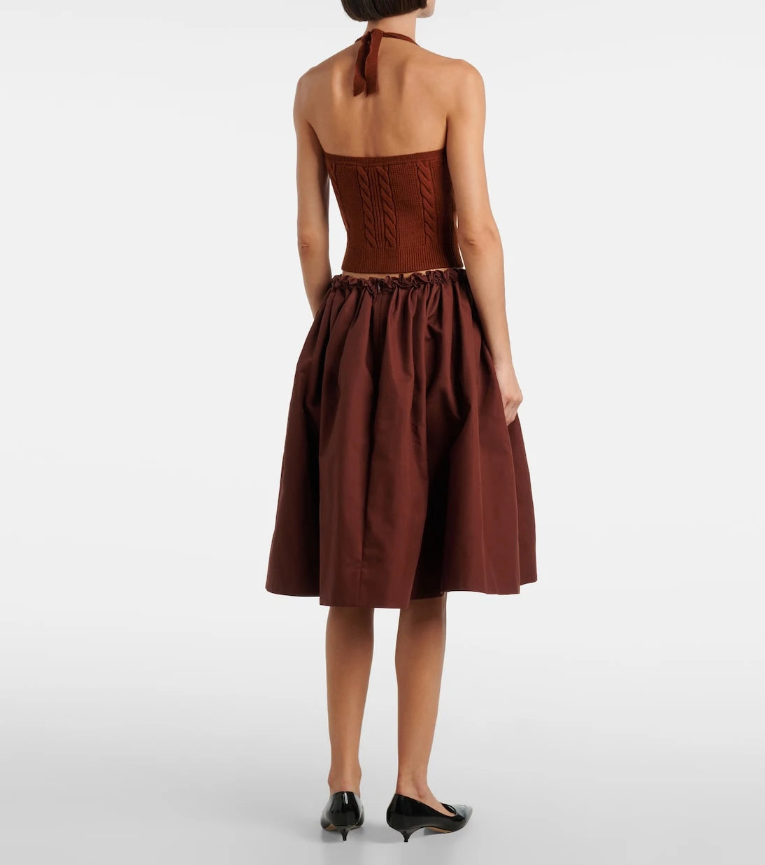 Shushu/Tong - Ruffled cotton midi skirt