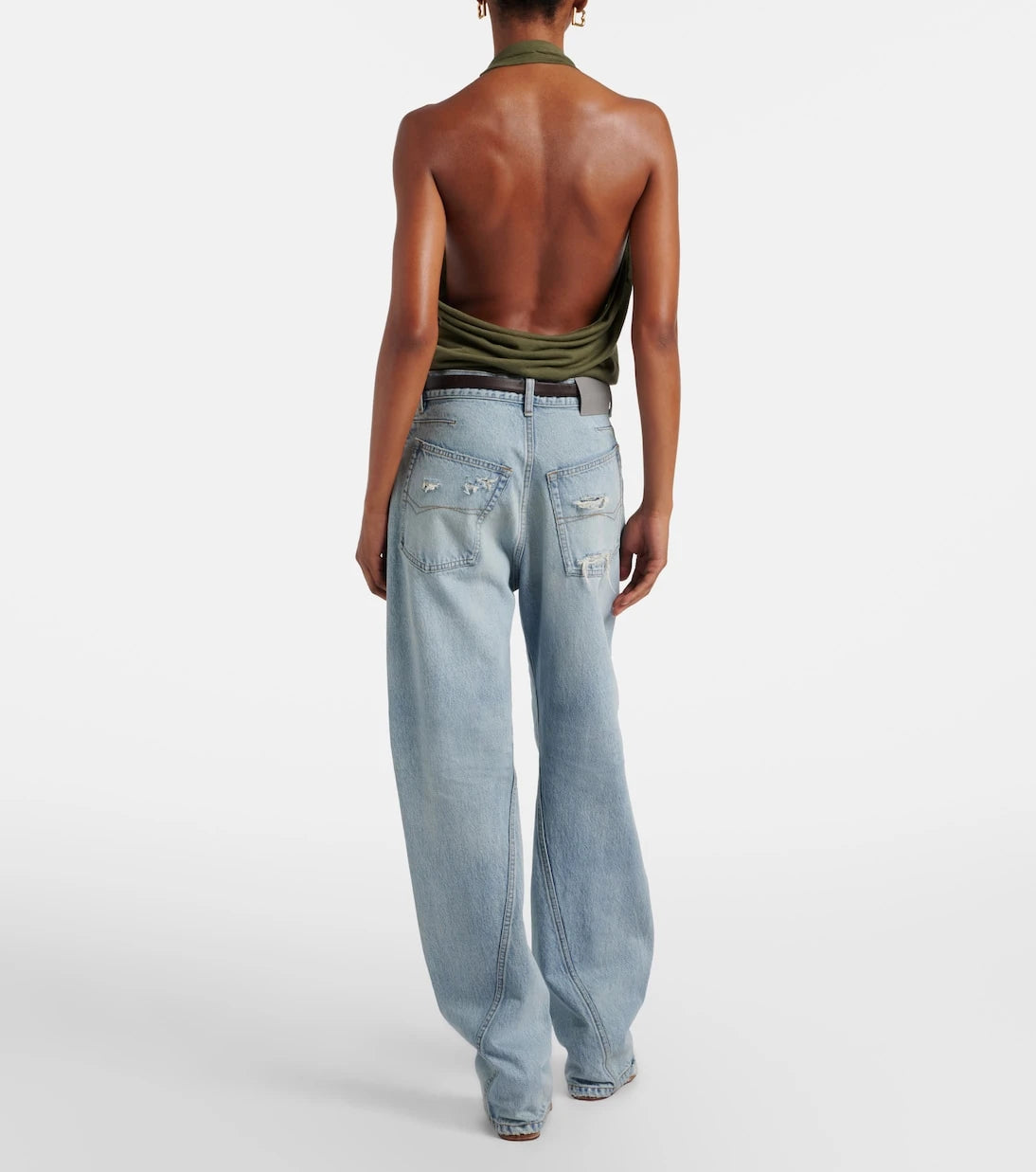 Balenciaga - Frayed tapered jeans