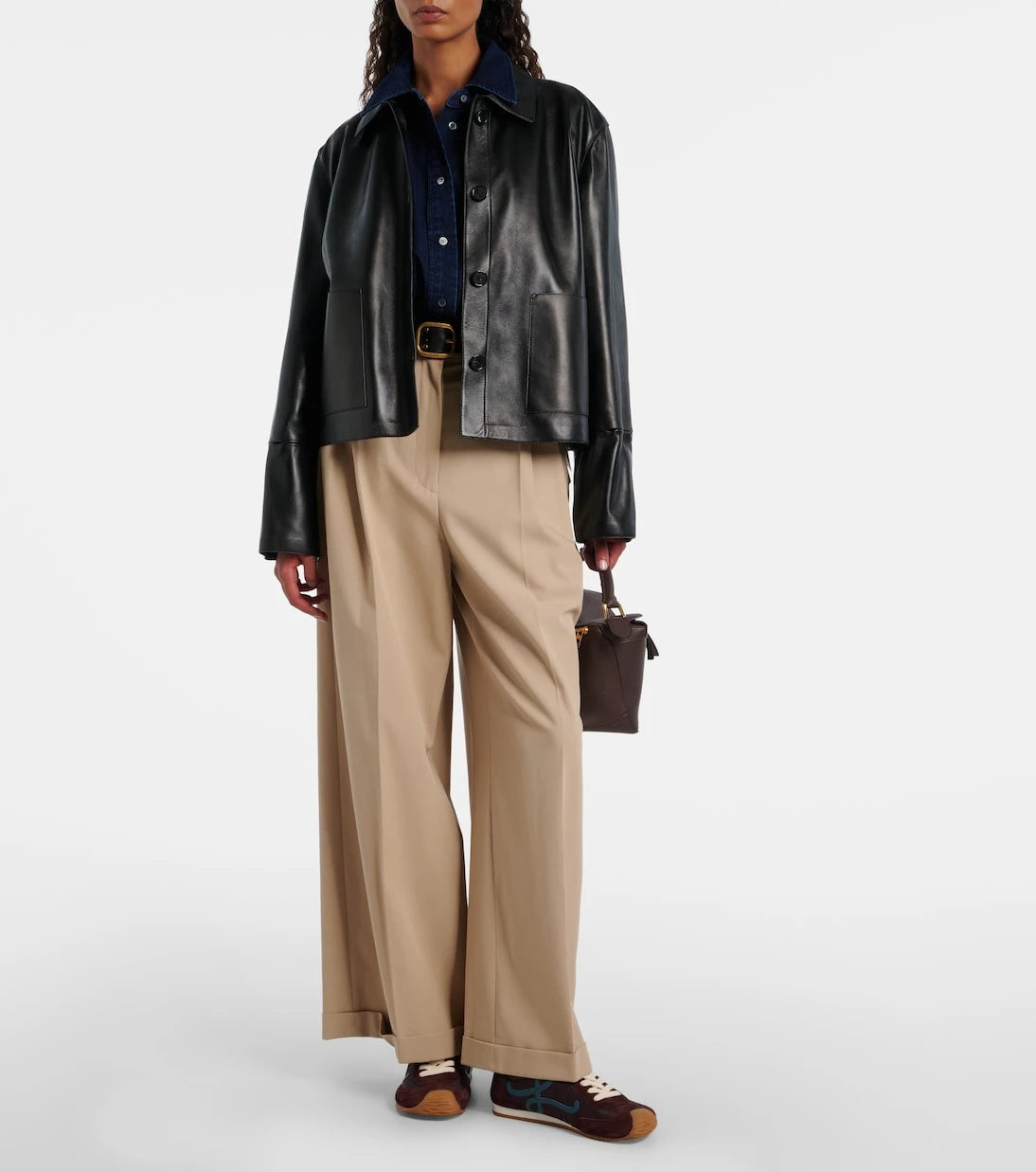 Loewe - Puzzle Edge Small leather top-handle bag