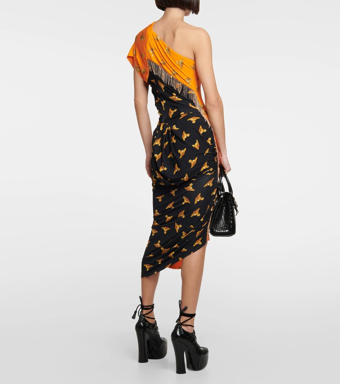 Vivienne Westwood - Printed one-shoulder midi dress