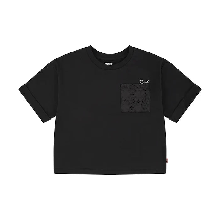 Детска тениска Levi's ROLL CUFF MEET AND GREET T